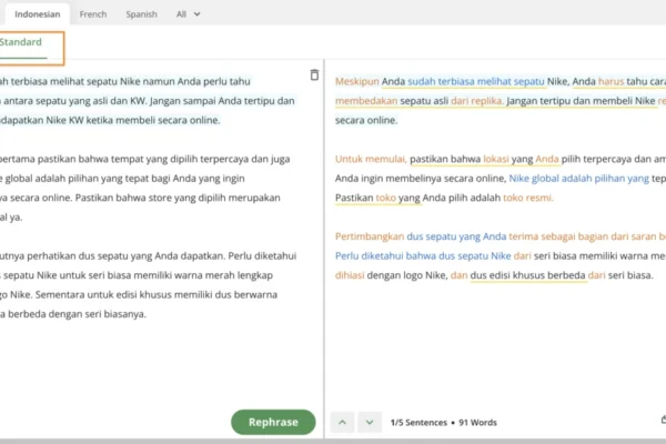 Review Quillbot: Cara Parafrase Bahasa Indonesia Akurat