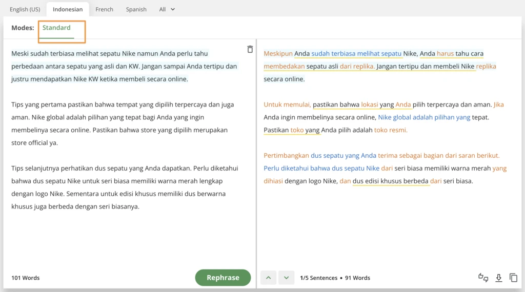 Review Quillbot: Cara Parafrase Bahasa Indonesia Akurat